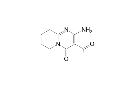 4H-Pyrido[1,2-a]pyrimidin-4-one, 3-acetyl-2-amino-6,7,8,9-tetrahydro-