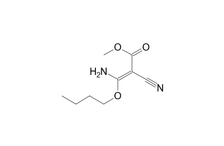 (E)-3-amino-3-butoxy-2-cyano-acrylic acid methyl ester