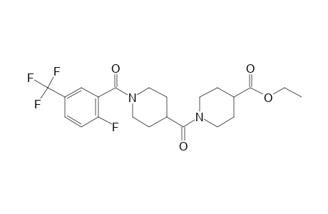 Isonipecotinoylisonipecotic acid, N'-(2-fluoro-5-trifluoromethylbenzoyl)-, ethyl ester