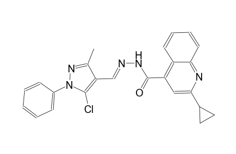 N'-[(E)-(5-chloro-3-methyl-1-phenyl-1H-pyrazol-4-yl)methylidene]-2-cyclopropyl-4-quinolinecarbohydrazide