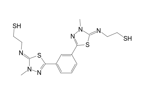 2,2'-META-PHENYLENE-BIS-[4,5-DIHYDRO-5-(2-MERCAPTOETHYLIMINO)-4-METHYL-1,3,4-THIADIAZOLE]