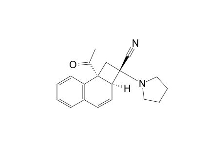 rel-(2R,2aR,8bS)-8b-Acetyl-2-(1-pyrrolidinyl)-1,2,2a,8b-tetrahydrocyclobuta[a]naphthalene-2-carbonitrile
