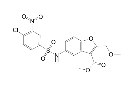 3-benzofurancarboxylic acid, 5-[[(4-chloro-3-nitrophenyl)sulfonyl]amino]-2-(methoxymethyl)-, methyl ester