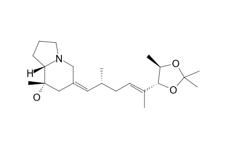 (6Z,8S,8aS)-8-methyl-6-[(E,2R)-2-methyl-5-[(4R,5R)-2,2,5-trimethyl-1,3-dioxolan-4-yl]hex-4-enylidene]-1,2,3,5,7,8a-hexahydroindolizin-8-ol