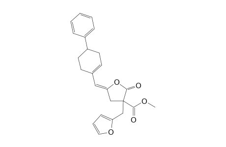 3-(2-Furylmethyl)-3-carbomethoxy-5-(E)-[(4-phenylcyclohex-1-en-1-yl)methylidene]tetrafuran-2-one