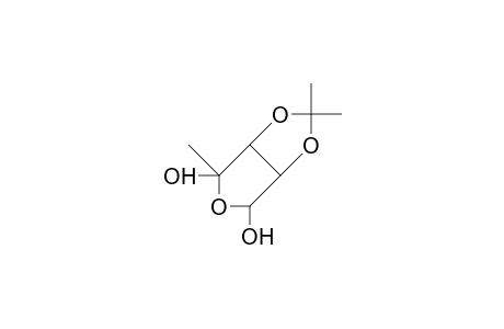 2,5-Dihydroxy-3(S),4(R)-isopropylidenedioxy-2-methyl-tetrahydrofuran