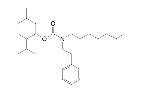 Carbonic acid, monoamide, N-(2-phenylethyl)-N-heptyl-, menthyl ester