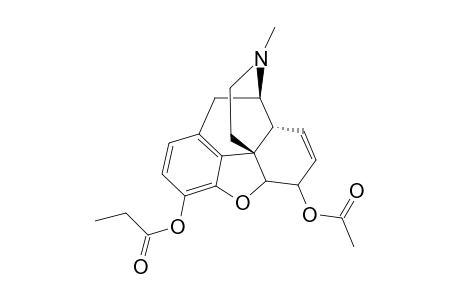 N-methyl-3-acetoxy-6-ethylcarbonyloxy-4,5-epoxymorphin-1-ene