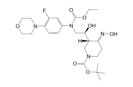 (S,E)-tert-butyl 3-((S)-2-((ethoxycarbonyl)(3-fluoro-4-morpholinophenyl)amino)-1-hydroxyethyl)-4-(hydroxyimino)piperidine-1-carboxylate