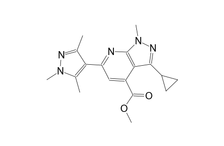 methyl 3-cyclopropyl-1-methyl-6-(1,3,5-trimethyl-1H-pyrazol-4-yl)-1H-pyrazolo[3,4-b]pyridine-4-carboxylate