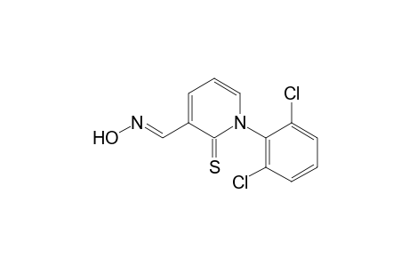 (3E)-1-(2,6-dichlorophenyl)-2-sulfanylidene-3-pyridinecarboxaldehyde oxime