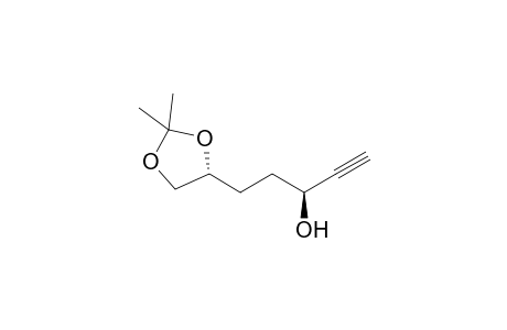 (3S)-5-[(4R)-2,2-dimethyl-1,3-dioxolan-4-yl]-1-pentyn-3-ol