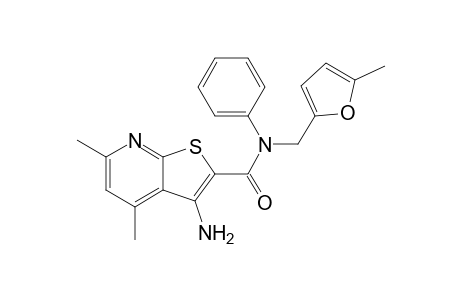 N2-(Phenyl)-N2-(5-methyl-2-furylmethyl)-3-amino-4,6-dimethylthieno[2,3-b]pyridine-2-carboxamide