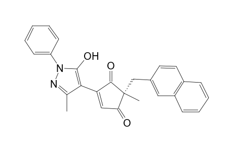 (R)-4-(5-Hydroxy-3-methyl-1-phenyl-1H-pyrazol-4-yl)-2-methyl-2-(naphthalen-2-ylmethyl)cyclopent-4-ene-1,3-dione