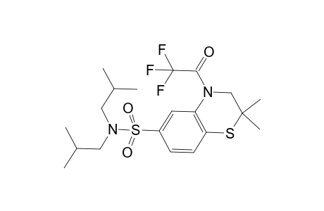 N,N-Diisobutyl-2,2-dimethyl-4-trifluoroacetyl-3,4-dihydro-2H-1,4-benzothiazine-6-sulfonamide