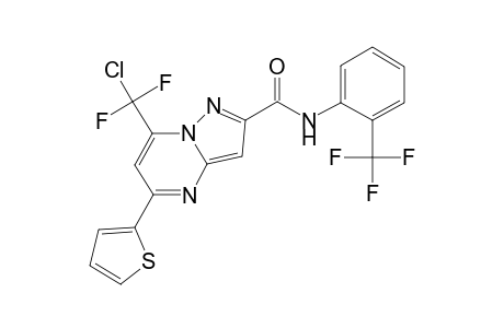 7-[chloranyl-bis(fluoranyl)methyl]-5-thiophen-2-yl-N-[2-(trifluoromethyl)phenyl]pyrazolo[1,5-a]pyrimidine-2-carboxamide