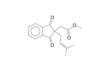 Indane-2-acetic acid, 1,3-dioxo-2-(3-methyl-2-butenyl)-, methyl ester