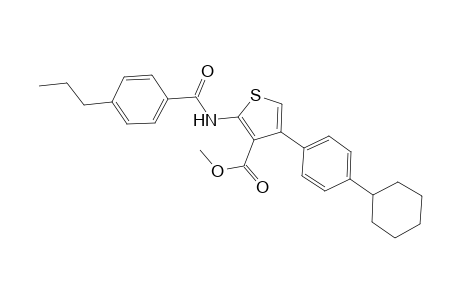 Methyl 4-(4-cyclohexylphenyl)-2-[(4-propylbenzoyl)amino]-3-thiophenecarboxylate