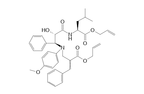 allyl (2S)-2-[[(2S,3S)-3-(N-(2-allyloxycarbonyl-3-phenyl-allyl)-4-methoxy-anilino)-2-hydroxy-3-phenyl-propanoyl]amino]-4-methyl-pentanoate