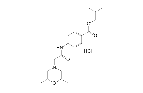 p-[2-(2,6-Dimethylmorpholino)acetamido]benzoic acid, isobutyl ester, hydrochloride