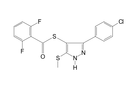 3-(p-chlorophenyl)-5-(methylthio)pyrazole-4-thiol, 2,6-difluorobenzoate (ester)