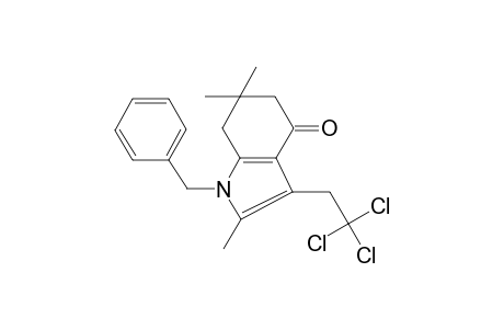 1-Benzyl-2,6,6-trimethyl-3-(2,2,2-trichloroethyl)-1,5,6,7-tetrahydro-4H-indol-4-one