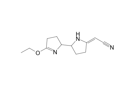 delta2,alpha-PYRROLIDINEACETONITRILE, 5-(2-ETHOXY-1-PYRROLIN-5-YL)-