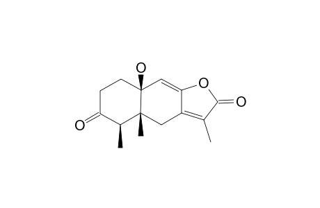 TSOONGIANOLIDE-E;(4A-R,5R,8A-S)-4A,7,8,8A-TETRAHYDRO-8A-HYDROXY-3,4A,5-TRIMETHYL-NAPHTHO-[2,3-B]-FURAN-2,6-(4H,5H)-DIONE