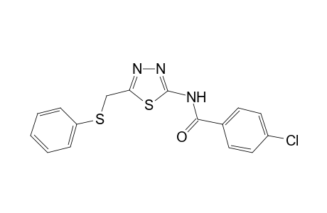 4-Chloro-N-(5-[(phenylsulfanyl)methyl]-1,3,4-thiadiazol-2-yl)benzamide