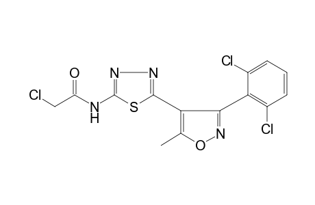 2-chloro-N-{5-[3-(2,6-dichlorophenyl)-5-methyl-4-isoxazolyl]-1,3,4-thiadiazol-2-yl}acetamide