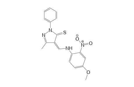 (4Z)-4-[(4-methoxy-2-nitroanilino)methylene]-5-methyl-2-phenyl-2,4-dihydro-3H-pyrazole-3-thione