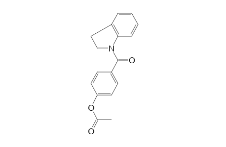 Acetic acid, [4-(2,3-dihydro-1-indolylcarbonyl)]phenyl ester