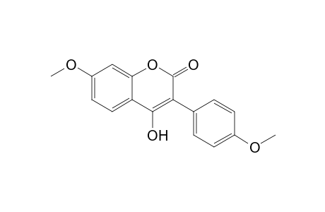 4-Hydroxy-7-methoxy-3-(4'-methoxyphenyl)coumarin