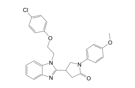 4-{1-[2-(4-chlorophenoxy)ethyl]-1H-benzimidazol-2-yl}-1-(4-methoxyphenyl)-2-pyrrolidinone