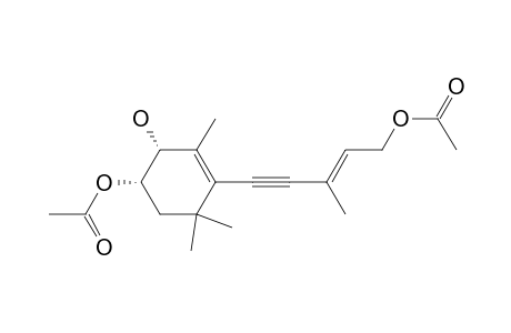 3-Cyclohexene-1,2-diol, 4-[5-(acetyloxy)-3-methyl-3-penten-1-ynyl]-3,5,5-trimethyl-, 1-acetate, [1S-[1.alpha.,2.alpha.,4(E)]]-