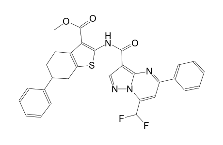 methyl 2-({[7-(difluoromethyl)-5-phenylpyrazolo[1,5-a]pyrimidin-3-yl]carbonyl}amino)-6-phenyl-4,5,6,7-tetrahydro-1-benzothiophene-3-carboxylate