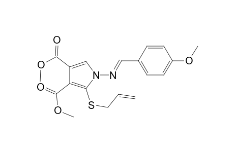 1H-Pyrrole-3,4-dicarboxylic acid, 1-[[(4-methoxyphenyl)methylene]amino]-2-(2-propenylthio)-, dimethyl ester