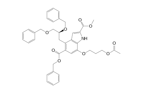 5-o-Benzyl 2-o-methyl 7-(3-acetyloxypropoxy)-4-[(2S)-2,3-bis(phenylmethoxy)propyl]-1H-indole-2,5-dicarboxylate