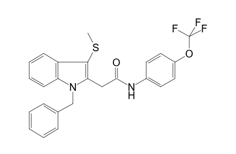 1H-Indole-2-acetamide, 3-(methylthio)-1-(phenylmethyl)-N-[4-(trifluoromethoxy)phenyl]-