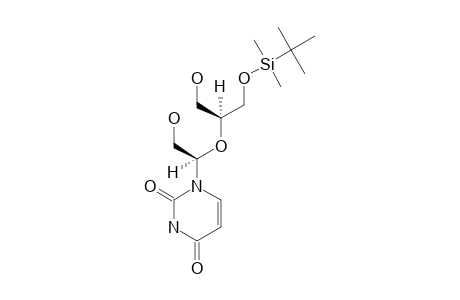 8;5'-O-[(TERT-BUTYL)-DIMETHYLSILYL]-2',3'-SECOURIDINE;1-[(1R)-1-[(1S)-2-[(TERT-BUTYL)-DIMETHYLSILYLOXY]-1-(HYDROXYMETHYL)-ETHOXY]-2-HYDROXYETHYL]-PYRIMIDINE-2,