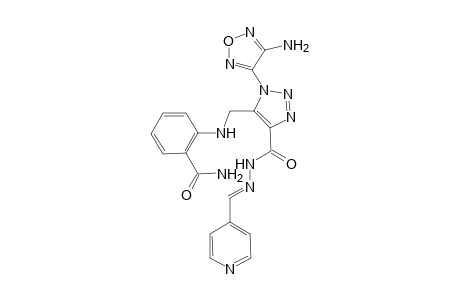 2-{[(1-(4-amino-1,2,5-oxadiazol-3-yl)-4-{[(2E)-2-(4-pyridinylmethylene)hydrazino]carbonyl}-1H-1,2,3-triazol-5-yl)methyl]amino}benzamide