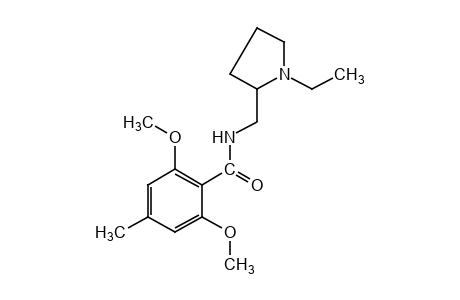 2,6-dimethoxy-N-[(1-ethyl-2-pyrrolidinyl)methyl]-p-toluamide
