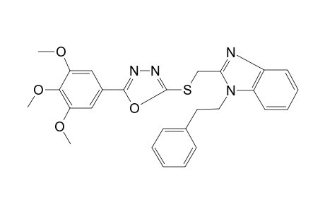 1-(2-phenylethyl)-2-({[5-(3,4,5-trimethoxyphenyl)-1,3,4-oxadiazol-2-yl]sulfanyl}methyl)-1H-benzimidazole