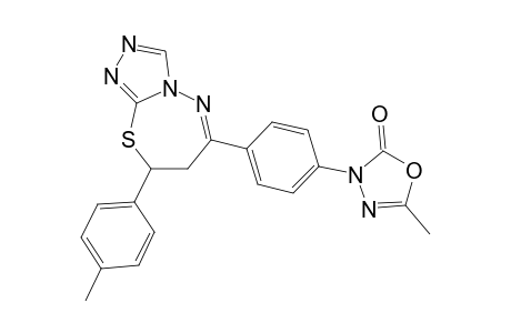 #7I;5-METHYL-3-[PARA-(8'-(4-METHYLPHENYL)-7',8'-DIHYDRO-S-[1,2,4]-TRIAZOLO-[3,4-B]-1,3,4-THIADIAZEPINE-6'-YL)-PHENYL]-3H-2-OXO-DELTA(4)-1,3,4-OXADIAZOLE