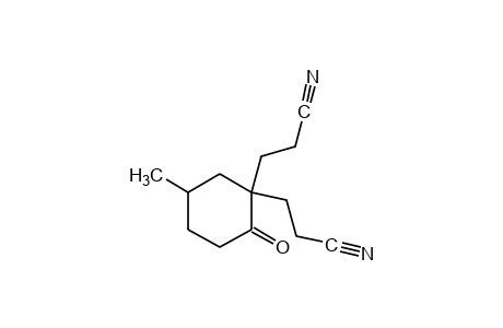 5-methyl-2-oxo-1,1-cyclohexanedipropionitrile