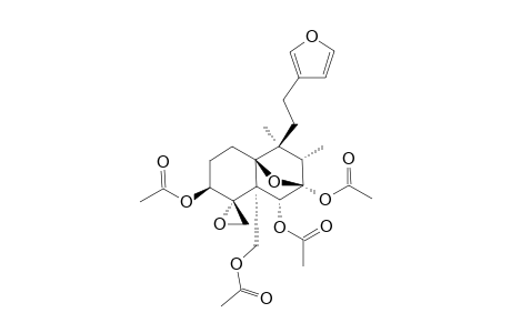 3-BETA,6-ALPHA,7-ALPHA,19-TETRAACETOXY-4-ALPHA,18:7-BETA,10-BETA:15,16-TRIEPOXY-NEO-CLERODA-13(16),14-DIEN