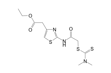Ethyl 2-[2'-(N,N-dimethyl)thiocarbamoyl]thio]acylamino]-thiazol-4-acetate