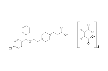 4-{2-[(p-chlorophenyl)phenylmethoxy]ethyl}-1-piperazinepropionic acid, maleate(1:2)