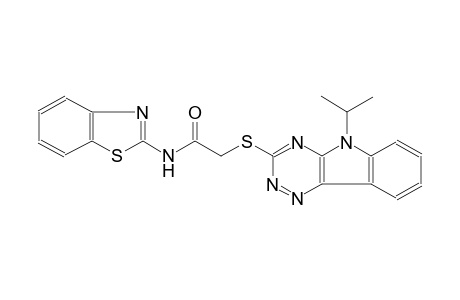 acetamide, N-(2-benzothiazolyl)-2-[[5-(1-methylethyl)-5H-[1,2,4]triazino[5,6-b]indol-3-yl]thio]-