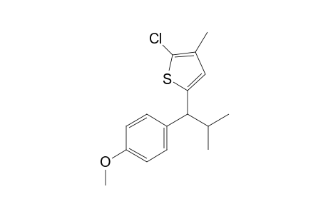 2-chloro-5-(1-(4-methoxyphenyl)-2-methylpropyl)-3-methylthiophene